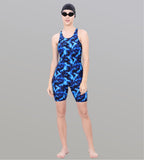 WOMEN PRINTED RACER LEG SUIT