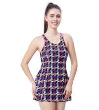 LACTRA RACER-BACK SWIMDRESS WITH BOYLEG