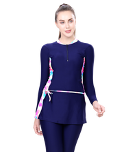 LACTRA PRINTED FULL BODYSUIT FREEL WITH FRONT ZIP