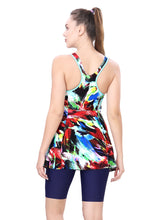 Load image into Gallery viewer, Racer-Back Swimdress (with Boy-leg)
