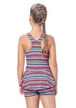 Load image into Gallery viewer, RECER-BACK SWIMDRESS ALL OVER PRINTED WITH BOYLEG