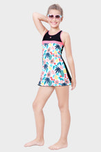 Load image into Gallery viewer, CONTRAST PANEL RACER-BACK SWIMDRESS