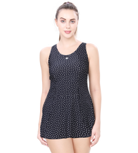 LACTRA PRINTED U-BACK SWIMDRESS WITH BOYLEG