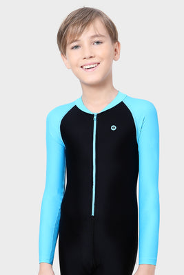 CONTRAST PANEL FULL SLEEVES ALL IN ONE  SUIT.