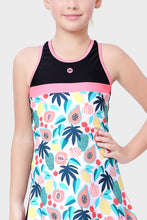 Load image into Gallery viewer, CONTRAST PANEL RACER-BACK SWIMDRESS