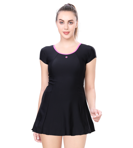 LACTRA U-BACK SWIMDRESS SLEEVE WITH BOYLEG