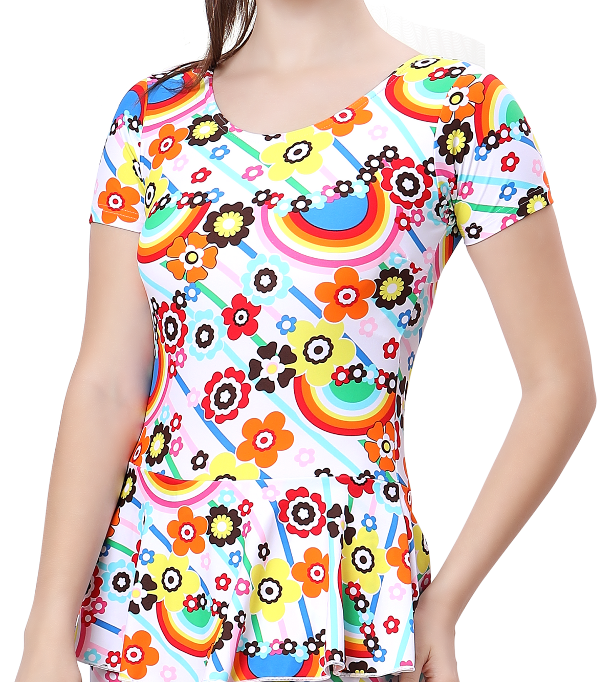 LACTRA U-BACK SWIMDRESS SLEEVE WITH BOYLEG