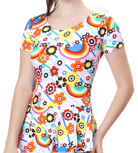 LACTRA U-BACK SWIMDRESS SLEEVE WITH BOYLEG