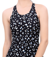 LACTRA CROSS - BACK SWIMDRESS ALL OVER PRINTED WITH BOYLEG