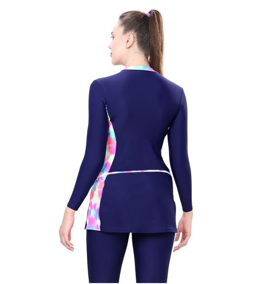 LACTRA PRINTED FULL BODYSUIT FREEL WITH FRONT ZIP