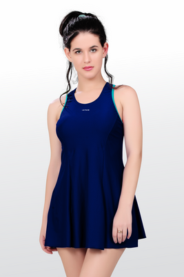 RACER BACK SWIMDRESS WITH BOYLEG