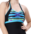 LACTRA ONE PIECE HALTER NECK WITH BOYLEG