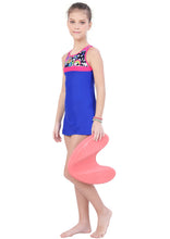 Load image into Gallery viewer, RACER-BACK SWIMDRESS PRINTED PANEL WITH BOY LEG
