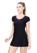 Load image into Gallery viewer, U-Back Swimdress ( sleeve with boyleg )