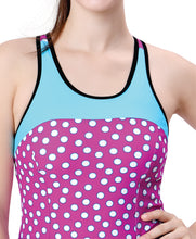 Load image into Gallery viewer, U-BACK SWIMDRESS (PRINTED PANEL WITH BOYLEG)