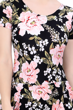 Load image into Gallery viewer, ALL OVER PRITEND  U-BACK SWIMDRESS (SLEEVE WITH BOYLEG)
