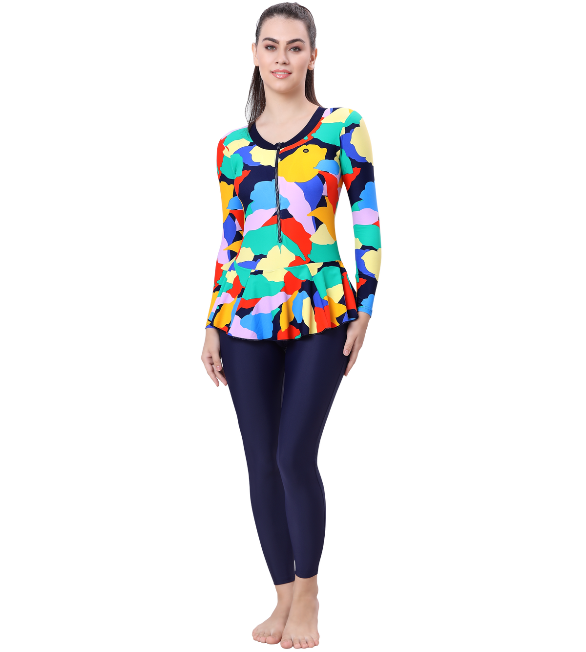LACTRA FULL BODYSUIT FREEL WITH  FRONT ZIP