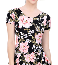 LACTRA U-BACK SWIMDRESS SLEEVE WITH BOYLEG