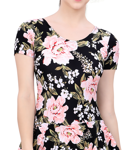 LACTRA U-BACK SWIMDRESS SLEEVE WITH BOYLEG