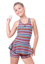 Load image into Gallery viewer, RECER-BACK SWIMDRESS ALL OVER PRINTED WITH BOYLEG