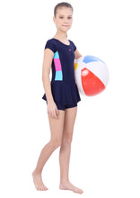 Load image into Gallery viewer, U- Back swimdress contrast Panel
