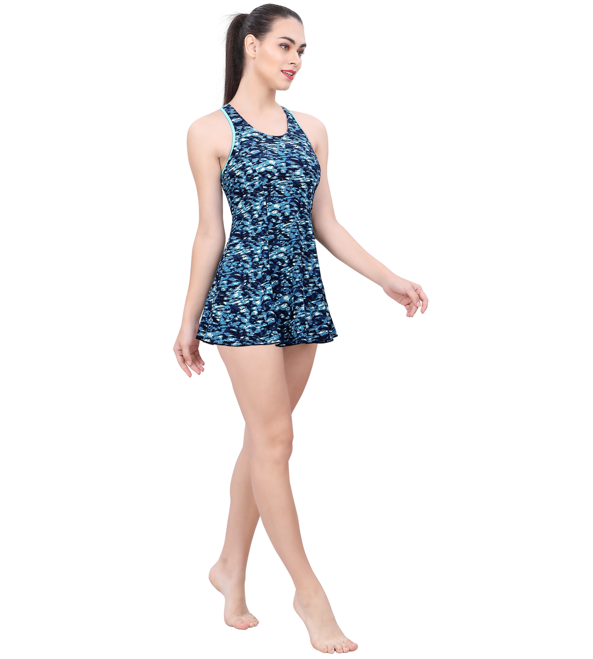 LACTRA RACER-BACK SWIMDRESS WITH BOYLEG
