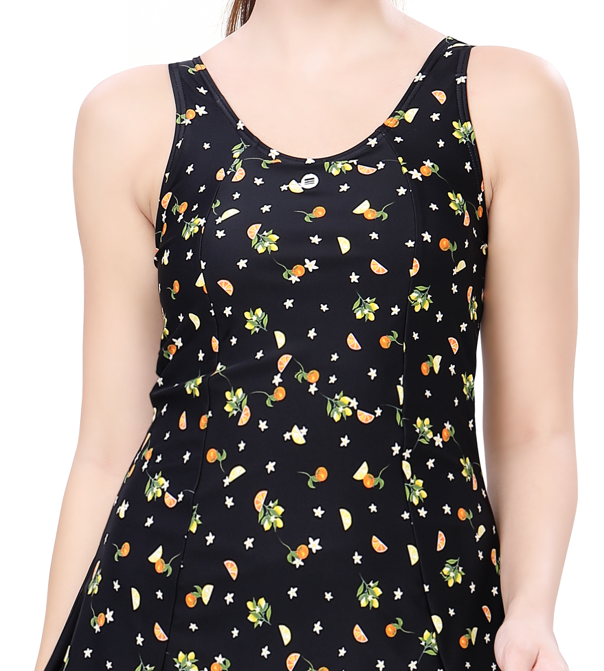 LACTRA PRINTED U-BACK SWIMDRESS WITH BOYLEG