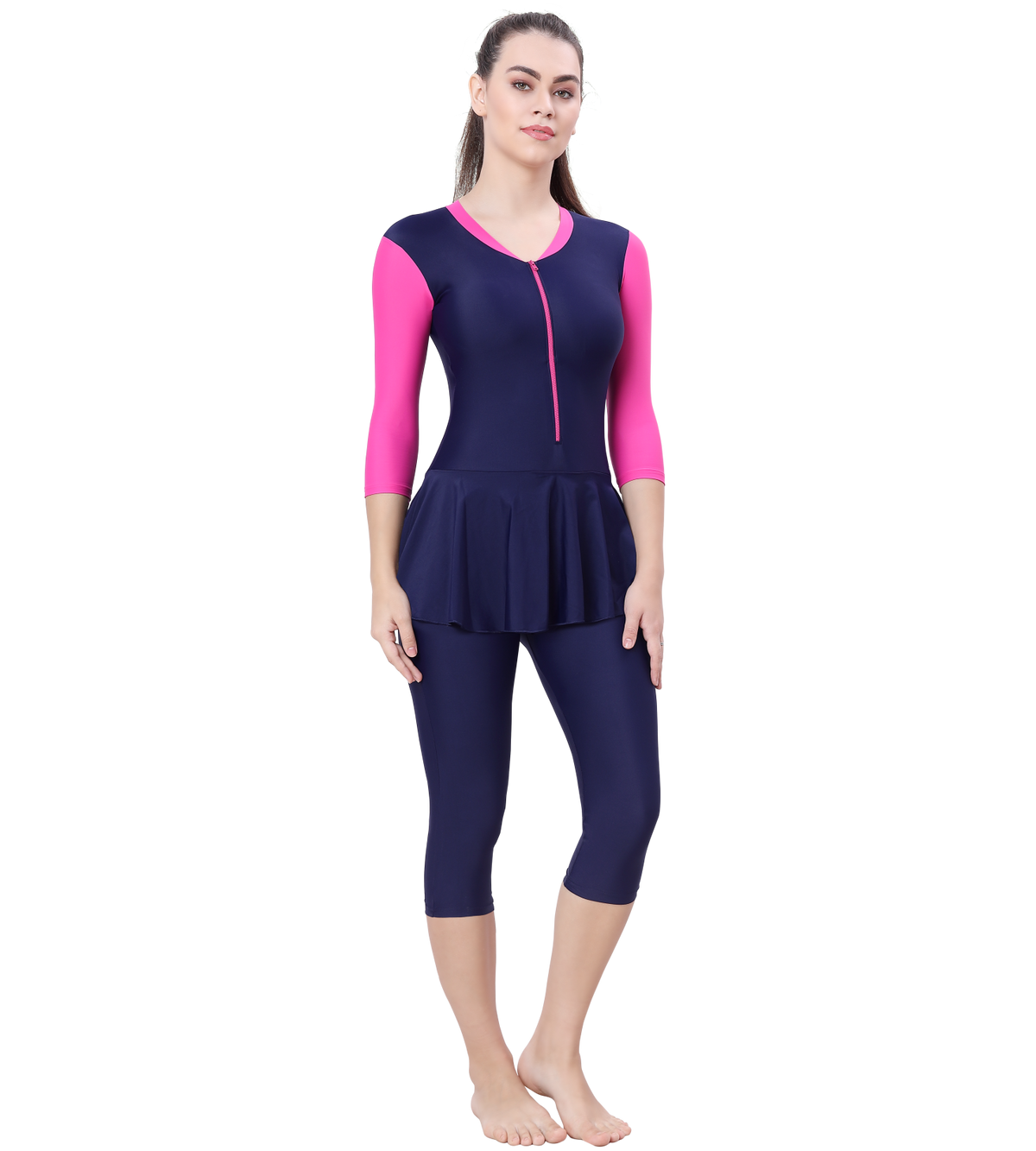 LACTRA BODYSUIT KNEE LEG OR SLIVE FREEL WITH FRONT ZIP