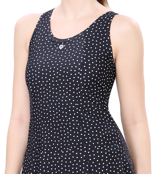 LACTRA PRINTED U-BACK SWIMDRESS WITH BOYLEG