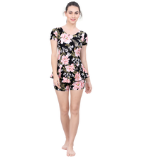 LACTRA U-BACK SWIMDRESS SLEEVE WITH BOYLEG