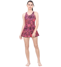 LACTRA PRINTED U-BACK SWIMDRESS WITH BOYLEG