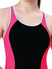 Load image into Gallery viewer, RACER-BACK SWIMDRESS SLEEVE WITH BOYLEG