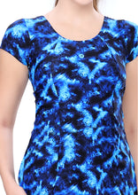 Load image into Gallery viewer, U-BACK SWIMDRESS (SLEEVE WITH CONTRAST UPPER KNEE LEG)