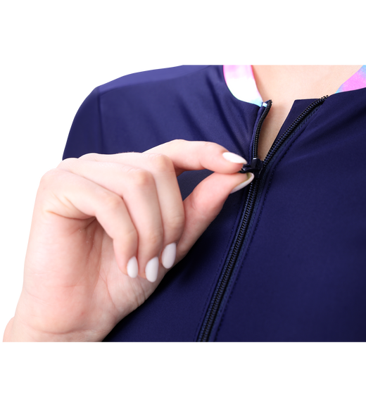 LACTRA PRINTED FULL BODYSUIT FREEL WITH FRONT ZIP