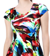 LACTRA U-BACK SWIMDRESS SLEEVE WITH CONTRAST KNEE LEG