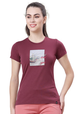 WOMEN ROUND NECK CASUEL T-SHIRT
