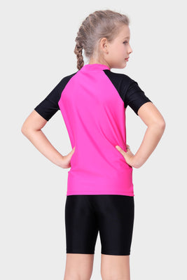 SUN-TOP HLAF  SLEEVES WITH CONTRAST