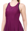 LACTRA RACER BACK SWIMDRESS WITH BOYLEG - Plum