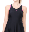 LACTRA RACER BACK SWIMDRESS WITH BOYLEG - Black