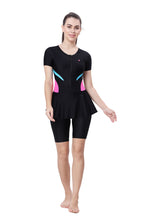 Load image into Gallery viewer, UPPER KNEE LEG SUIT ( FRONT ZIP WTH CONTRAST SIDE PANEL)