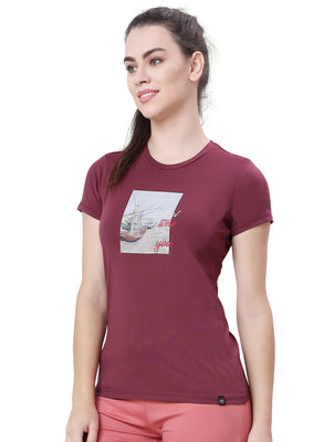 WOMEN ROUND NECK CASUEL T-SHIRT