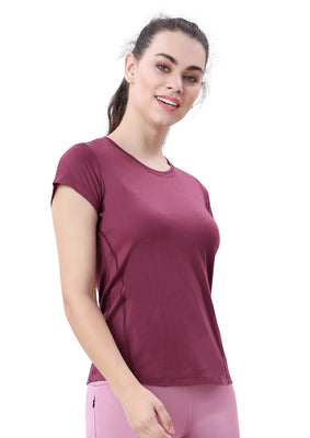 WOMEN ROUND NACK SPORTS T -SHIRT