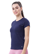 Load image into Gallery viewer, FEMALE SRIPED ROUND NECK T SHIRT