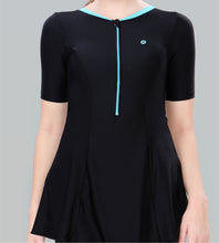 Load image into Gallery viewer, Women Swimdress Boyleg With Front Zip