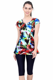 U-BACK SWIMDRESS (SLEEVE WITH CONTRAST KNEE LEG)