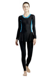 FULL SUIT (FRONT ZIP WITH CONTRAST SIDE PANEL)