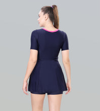 Load image into Gallery viewer, Women Swimdress Boyleg With Front Zip