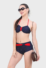 Load image into Gallery viewer, HALTER NECK WITH CLOSER BUCKLE DABBLE BACK STRAP BIKINI SET