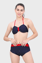 Load image into Gallery viewer, HALTER NECK WITH CLOSER BUCKLE DABBLE BACK STRAP BIKINI SET