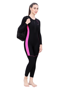 FULL SUIT (FRONT ZIP WITH CONTRAST SIDE PANEL)